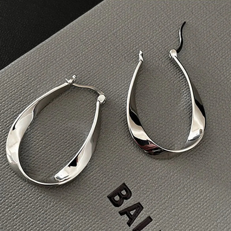 Silvara Twisted Hoops