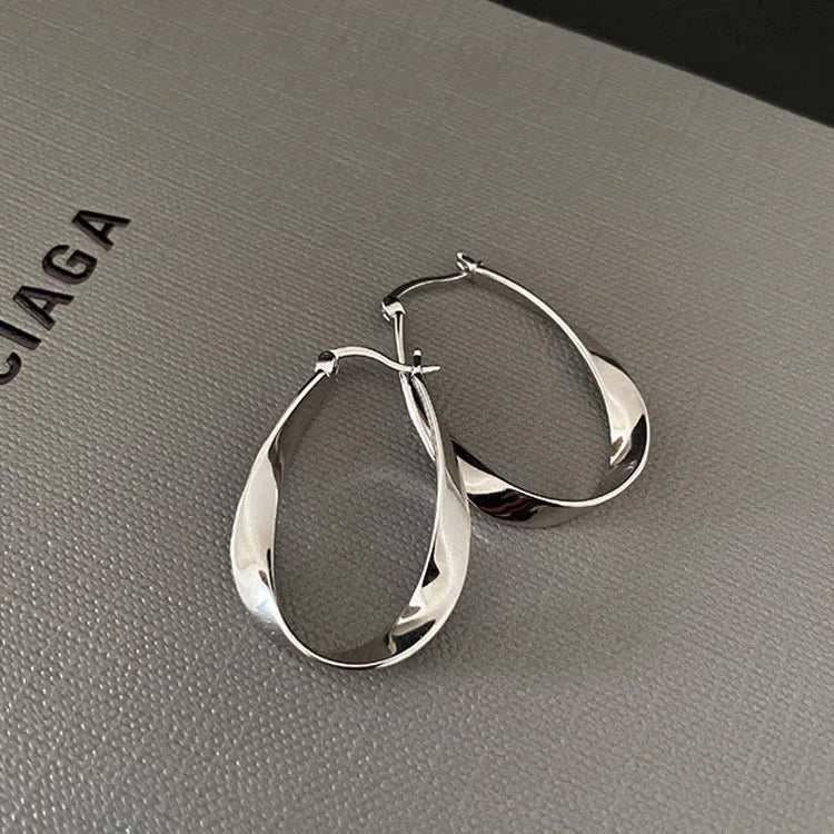 Silvara Twisted Hoops