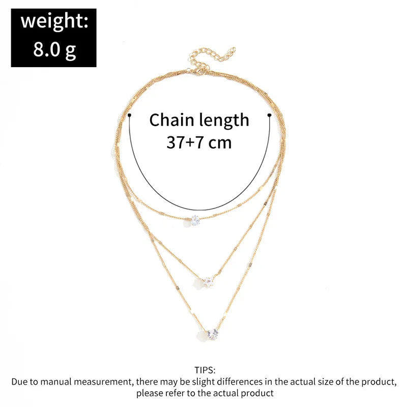 Multilayer Chain Choke Shiny necklace